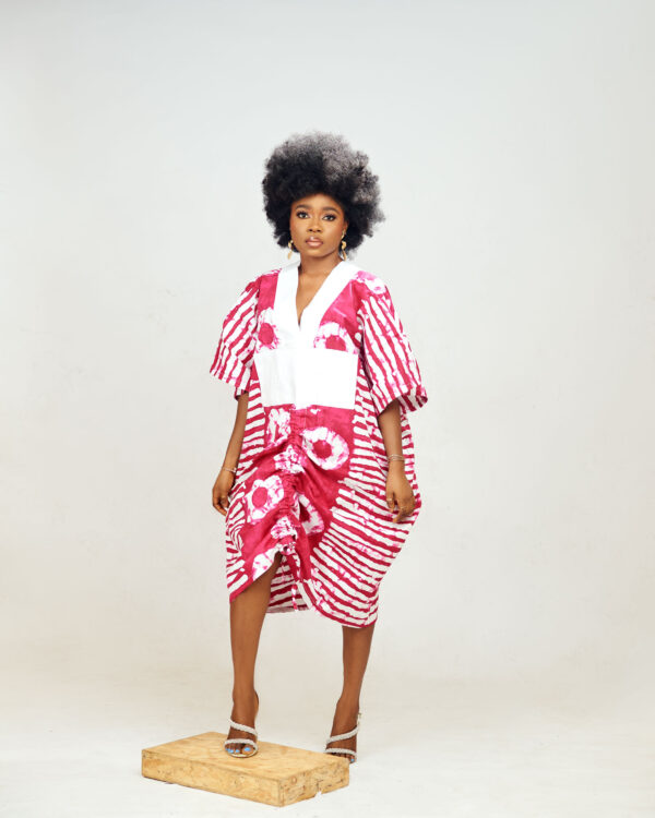 Pink Midi Boubou Dress - Image 2