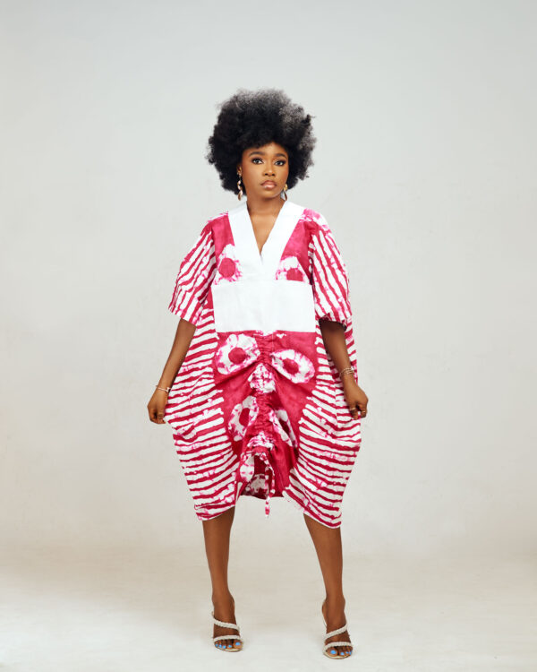 Pink Midi Boubou Dress - Image 4