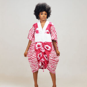 Pink Midi Boubou Dress