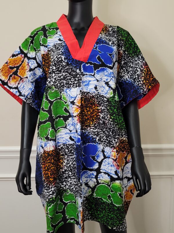 Multicolor Mini Boubou Dress