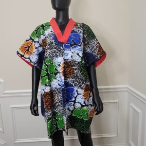 Multicolor Mini Boubou Dress