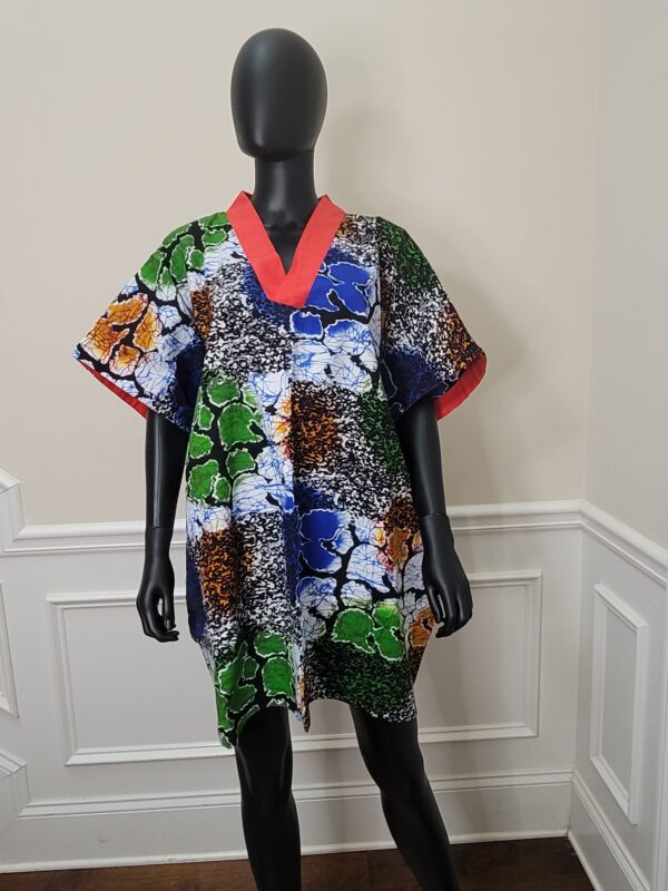 Multicolor Mini Boubou Dress - Image 3